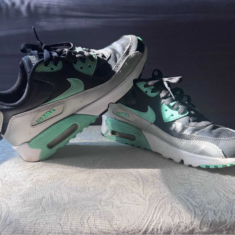 Nike Air Max Black and Mint Green Shoes